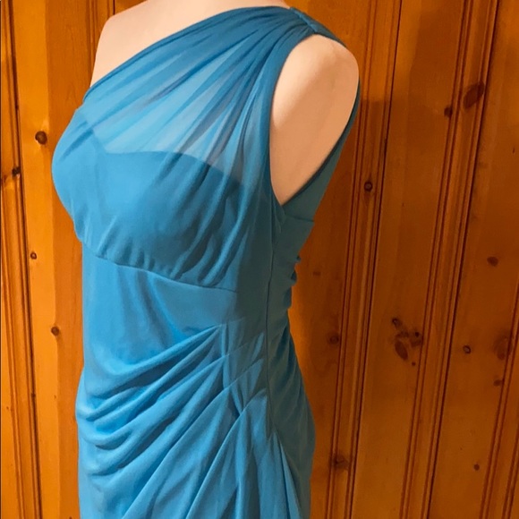 One shoulder Malibu blue dress - Picture 4 of 10